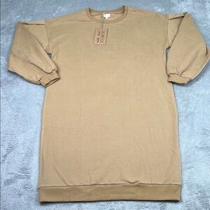 NEW The‎ Simple Folk 8  Organic Cotton Stretch The Oversized Sweater Dress